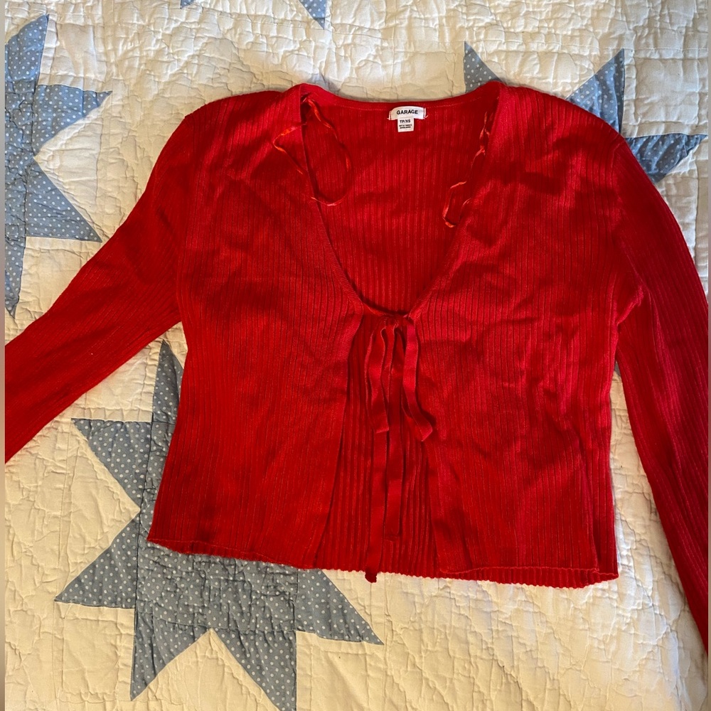 Garage red tie top